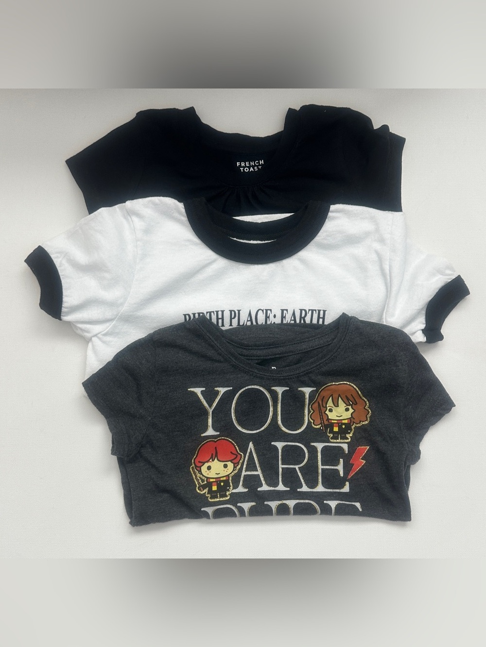 Sleeve Tee girl’s three t-shirts.  Size 4T.